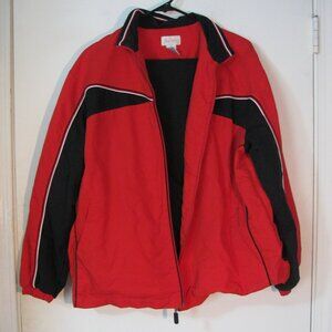 Studio Works Set Size Large Zip Up Jacket & Pants Red and Black Like New $60